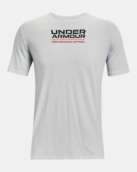 Men's UA Multicolor Box Logo Short Sleeve, Gray, pdpMainDesktop image number 3